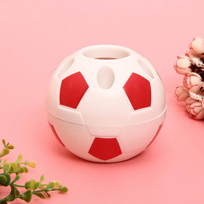 Suport creativ pentru pix de fotbal Cutie de depozitare din plastic pentru birou Organizator multifuncțional pentru creion Papetărie Kawaii Rechizite de birou