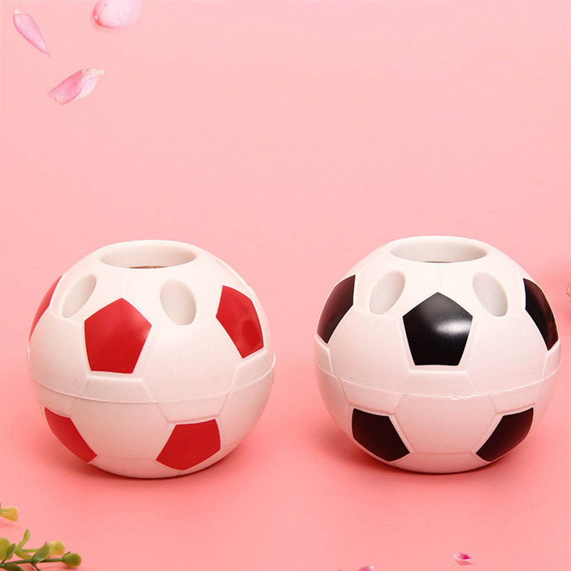 Suport creativ pentru pix de fotbal Cutie de depozitare din plastic pentru birou Organizator multifuncțional pentru creion Papetărie Kawaii Rechizite de birou