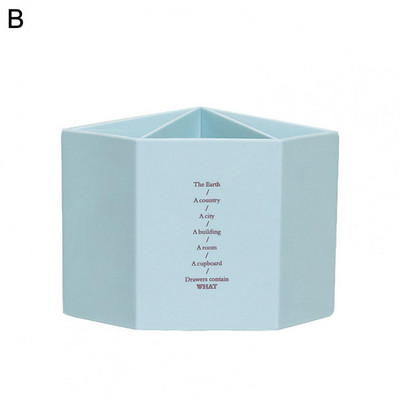 Suport stilou hexagonal Organizator de birou Cutie de depozitare Suport creion multifuncțional Oală Organizator de papetărie Organizator de birou