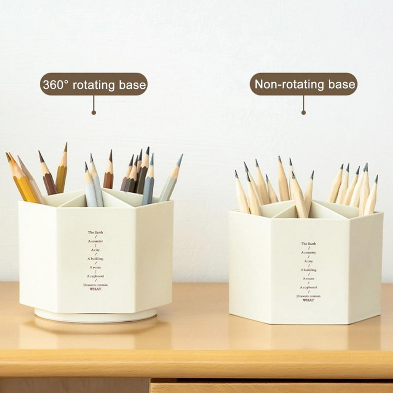 Suport stilou hexagonal Organizator de birou Cutie de depozitare Suport creion multifuncțional Oală Organizator de papetărie Organizator de birou