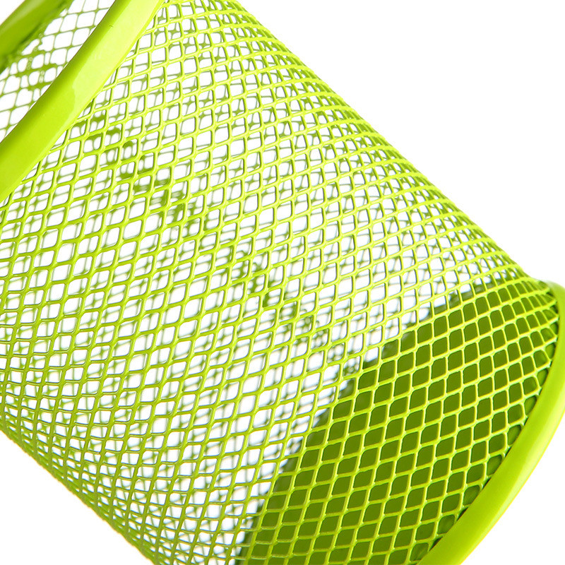 Metalinio tinklelio kvadratinis rašiklio dėklas Pieštukų laikiklis Biuro stalas Kanceliarinių reikmenų konteineris Tvarkingas pieštuko dėklas juodas