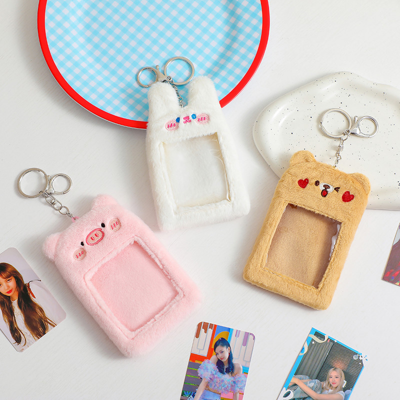 Kawaii Cartoon Bear Plišani držači kartica za fotografije ID kreditne kartice Bankovne kartice Privjesci za ključeve Torbice za tranzitne kartice Torbice za fotografije Pribor