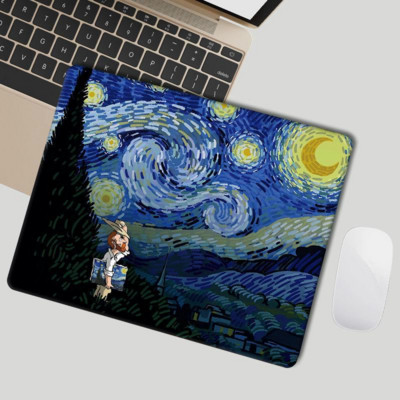 Drăguț Mouse Pad Minunat Kawaii Covorașe de birou Tampoane Van Gogh Impermeabil Birou Decorat Home Cupă Covoraș Antiderapant Fete Băieți Camera