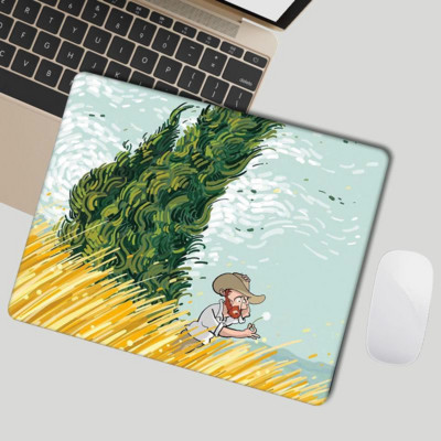 Drăguț Mouse Pad Minunat Kawaii Covorașe de birou Tampoane Van Gogh Impermeabil Birou Decorat Home Cupă Covoraș Antiderapant Fete Băieți Camera