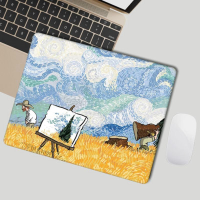 Drăguț Mouse Pad Minunat Kawaii Covorașe de birou Tampoane Van Gogh Impermeabil Birou Decorat Home Cupă Covoraș Antiderapant Fete Băieți Camera