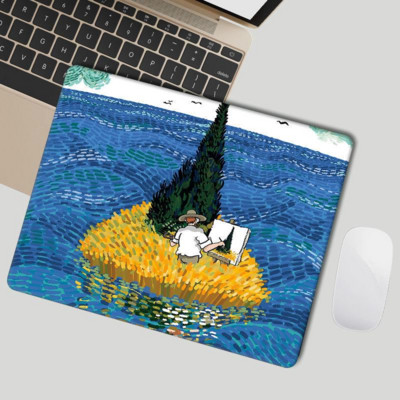 Drăguț Mouse Pad Minunat Kawaii Covorașe de birou Tampoane Van Gogh Impermeabil Birou Decorat Home Cupă Covoraș Antiderapant Fete Băieți Camera