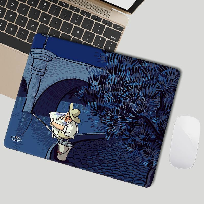 Drăguț Mouse Pad Minunat Kawaii Covorașe de birou Tampoane Van Gogh Impermeabil Birou Decorat Home Cupă Covoraș Antiderapant Fete Băieți Camera