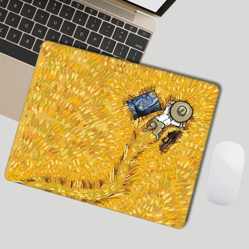 Drăguț Mouse Pad Minunat Kawaii Covorașe de birou Tampoane Van Gogh Impermeabil Birou Decorat Home Cupă Covoraș Antiderapant Fete Băieți Camera