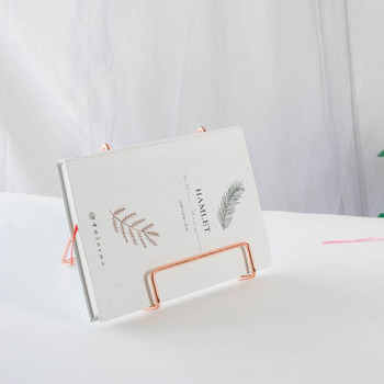Творчески геометричен стелаж за съхранение Прост органайзер от ковано желязо Поставка за книги Многофункционален преносим държач за четене на книги за документи