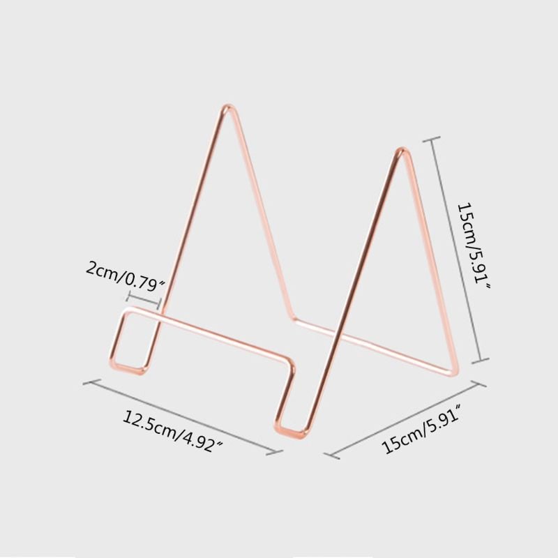 Kreativni geometrijski stalak za pohranu Jednostavan organizator od kovanog željeza Stalak za knjige Višenamjenski prijenosni držač za čitanje dokumenata i knjiga