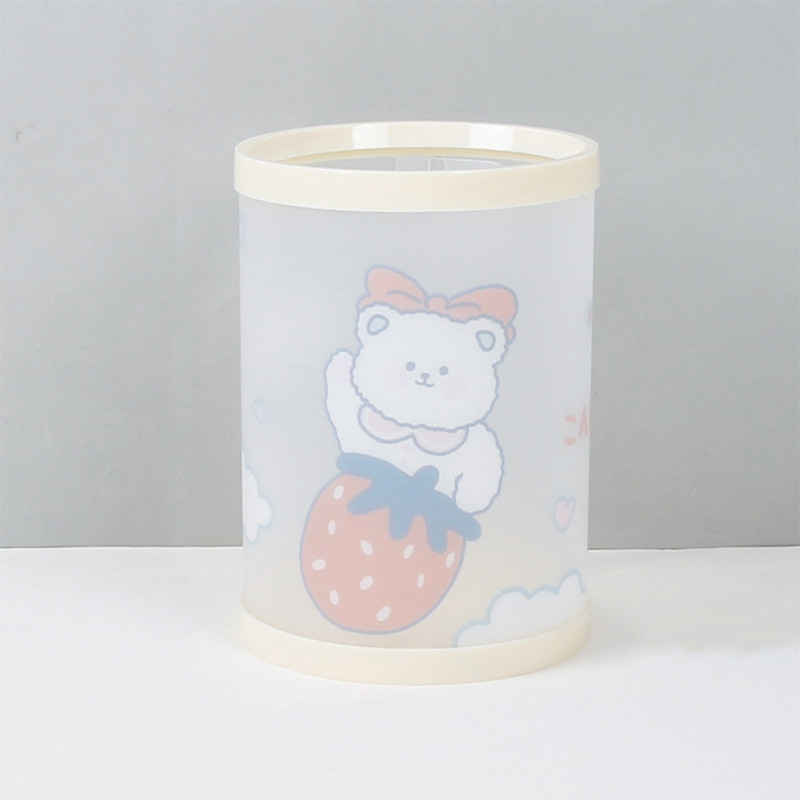 Jauks cilindrisks pildspalvas turētājs karikatūras lāča raksta personalizēts zīmuļu organizators meitenēm skolas biroja Kawaii galda piederums