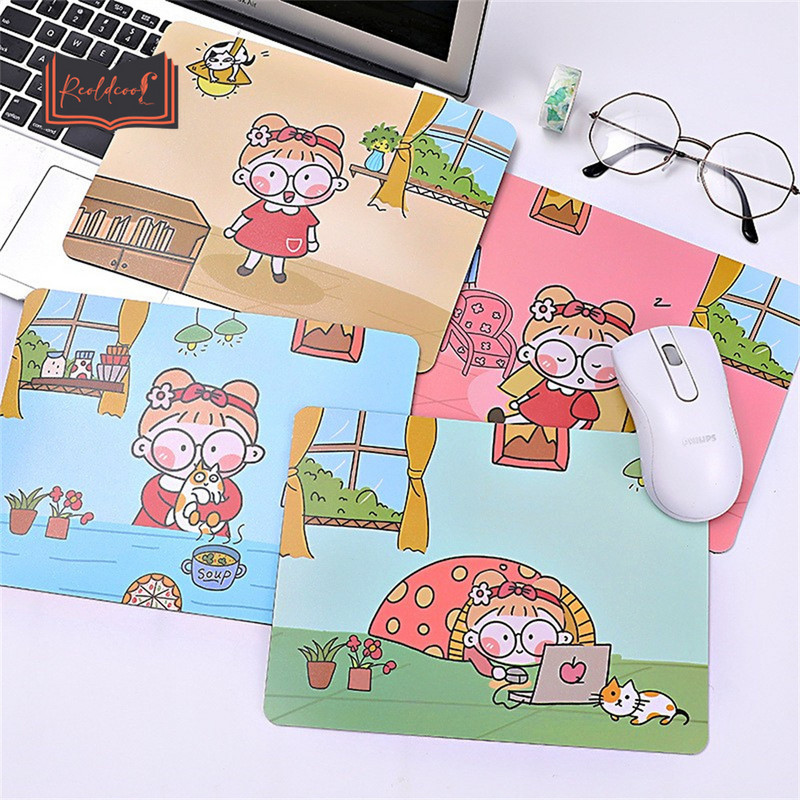 Slatka crtana podloga za miša za djevojčice Podloga za miša protiv klizanja, vodootporna, 17*23 cm podloga za miša, školski pribor, uredski pribor, stolni set
