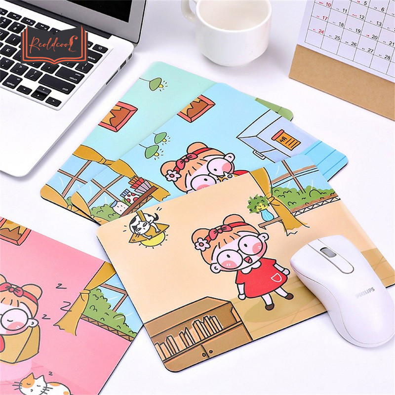 Slatka crtana podloga za miša za djevojčice Podloga za miša protiv klizanja, vodootporna, 17*23 cm podloga za miša, školski pribor, uredski pribor, stolni set