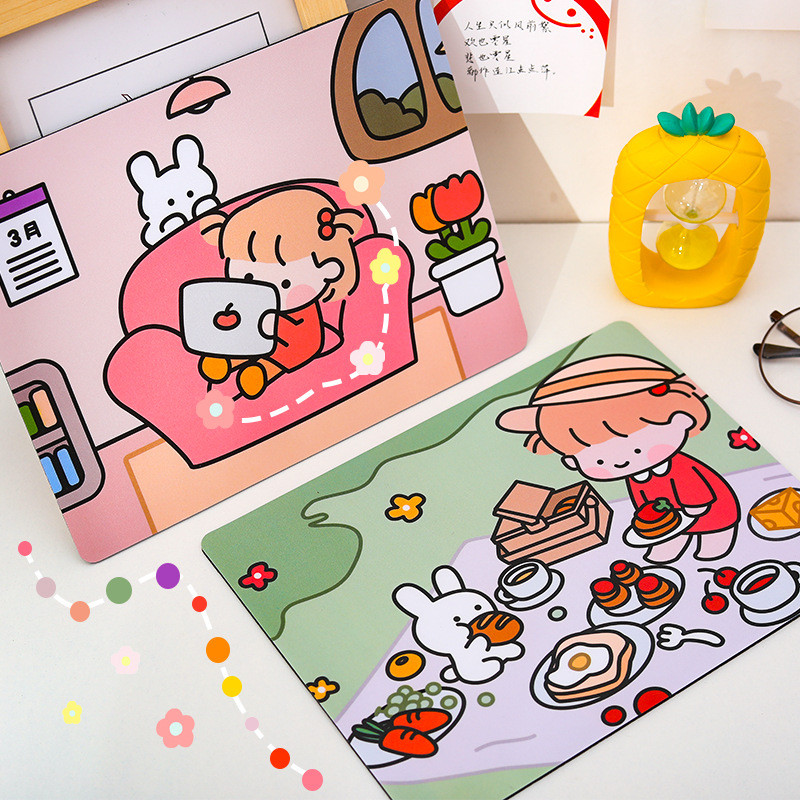 1db Kawaii egérpad egérpad aranyos rajzfilm csuklópárna vízálló csúszásgátló irodai számítógépes egérpad