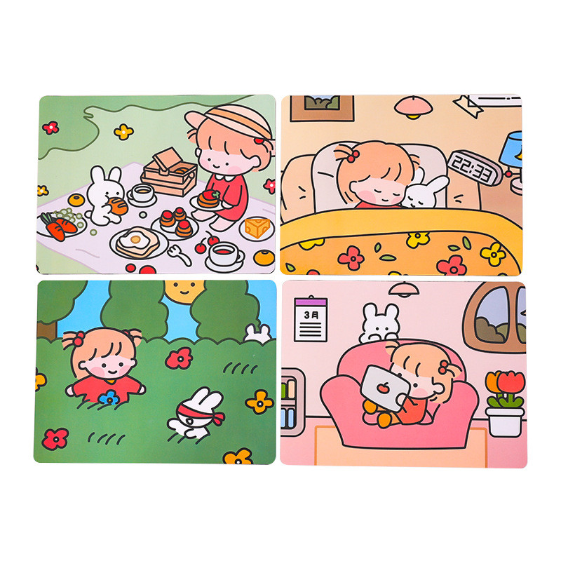 1db Kawaii egérpad egérpad aranyos rajzfilm csuklópárna vízálló csúszásgátló irodai számítógépes egérpad