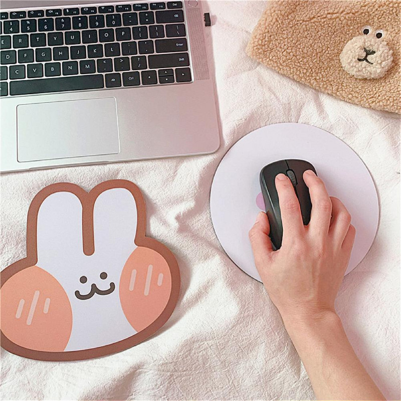 1 ks Roztomilá kreslená podložka pod myš, zahusťovacia hra, počítač, notebook, podložka pod myš, gumená látka, protišmyková podložka pod myš s králikom