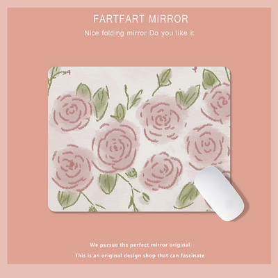 Zelena slatka mala podloga za miša Podloga za miša Kawaii uljane slike Tulipan Crtić Laptop Rug Gaming Tipkovnica Stol Podloga Mause Pc Stol Mausepad