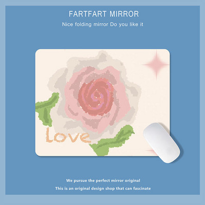 Zelena slatka mala podloga za miša Podloga za miša Kawaii uljane slike Tulipan Crtić Laptop Rug Gaming Tipkovnica Stol Podloga Mause Pc Stol Mausepad