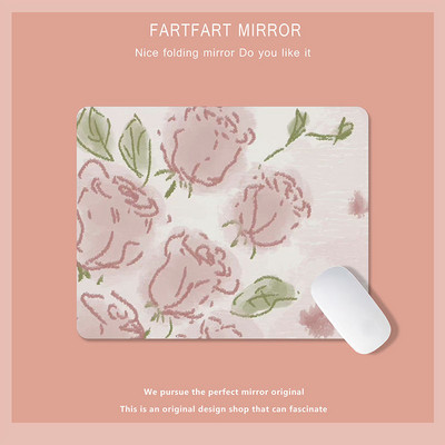 Zelena slatka mala podloga za miša Podloga za miša Kawaii uljane slike Tulipan Crtić Laptop Rug Gaming Tipkovnica Stol Podloga Mause Pc Stol Mausepad