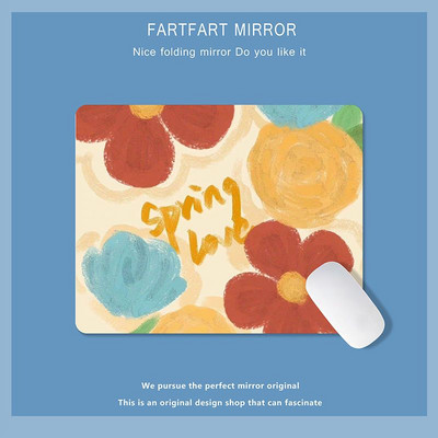 Zelena slatka mala podloga za miša Podloga za miša Kawaii uljane slike Tulipan Crtić Laptop Rug Gaming Tipkovnica Stol Podloga Mause Pc Stol Mausepad