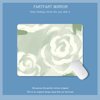 Zelena slatka mala podloga za miša Podloga za miša Kawaii uljane slike Tulipan Crtić Laptop Rug Gaming Tipkovnica Stol Podloga Mause Pc Stol Mausepad