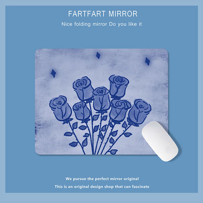 Zelena slatka mala podloga za miša Podloga za miša Kawaii uljane slike Tulipan Crtić Laptop Rug Gaming Tipkovnica Stol Podloga Mause Pc Stol Mausepad