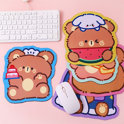 Kawaii Cute Bear Egérpad Aranyos Ins Lány Szív Diák Számítógép Kis Egér csúszásmentes Asztali billentyűzet