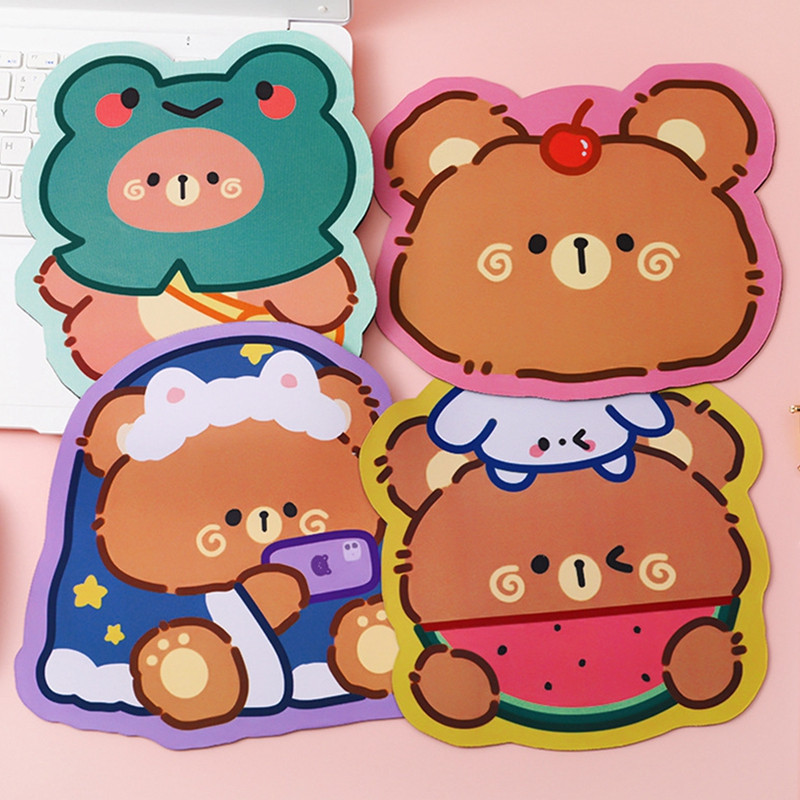 Kawaii Cute Bear Mouse Pad Cute Ins Girl Heart Student Computer Mali miš Neklizajuća podloga Stolna tipkovnica
