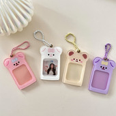 Νέο Kawaii Bear 1 ιντσών Photocard Μπρελόκ Κορνίζα φωτογραφιών Gucca Acrylic Disc Star Chasing Backpack Κρεμαστό Σχολικό Χαρτικά Δώρο