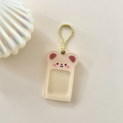 Νέο Kawaii Bear 1 ιντσών Photocard Μπρελόκ Κορνίζα φωτογραφιών Gucca Acrylic Disc Star Chasing Backpack Κρεμαστό Σχολικό Χαρτικά Δώρο