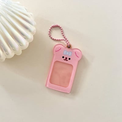 Νέο Kawaii Bear 1 ιντσών Photocard Μπρελόκ Κορνίζα φωτογραφιών Gucca Acrylic Disc Star Chasing Backpack Κρεμαστό Σχολικό Χαρτικά Δώρο