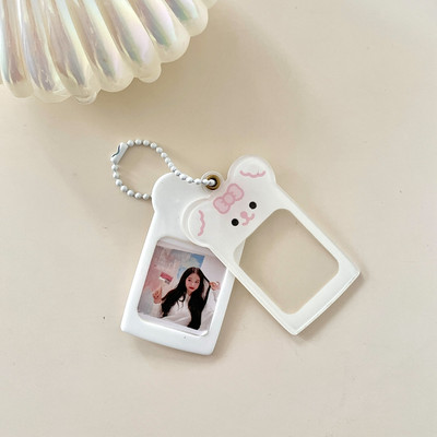 Νέο Kawaii Bear 1 ιντσών Photocard Μπρελόκ Κορνίζα φωτογραφιών Gucca Acrylic Disc Star Chasing Backpack Κρεμαστό Σχολικό Χαρτικά Δώρο