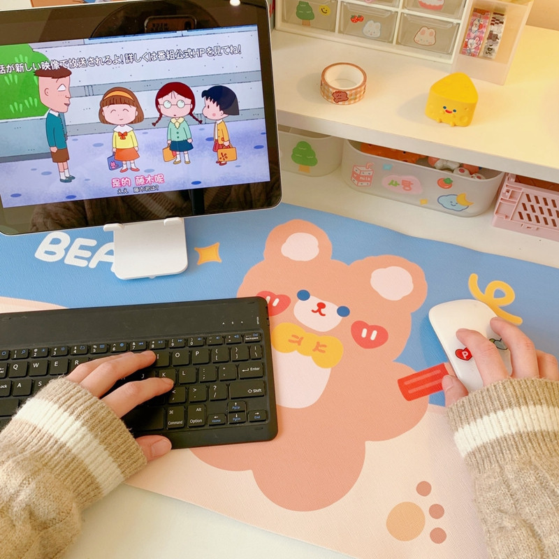 Kawaii Mouse Pad Γιαπωνέζικο χαριτωμένο κορίτσι σουπλά Επιτραπέζιο χαλάκι Μαθητικής gaming Επιτραπέζιο χαλάκι Cute Bear Bunny Mouse Pad Μεγάλο χαλάκι παιχνιδιού