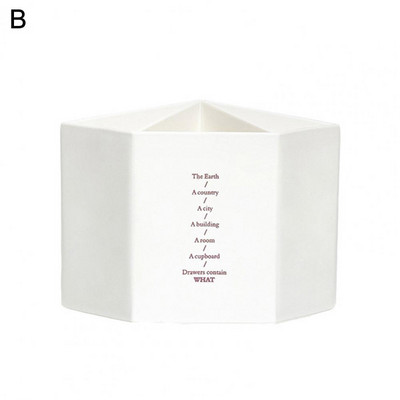 Container pentru pix Oală rezistentă la praf Aplicație largă Capacitate mare Organizator de creioane cu design hexagonal util