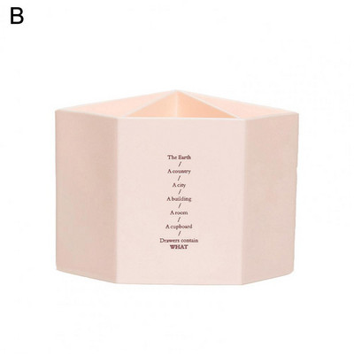 Container pentru pix Oală rezistentă la praf Aplicație largă Capacitate mare Organizator de creioane cu design hexagonal util