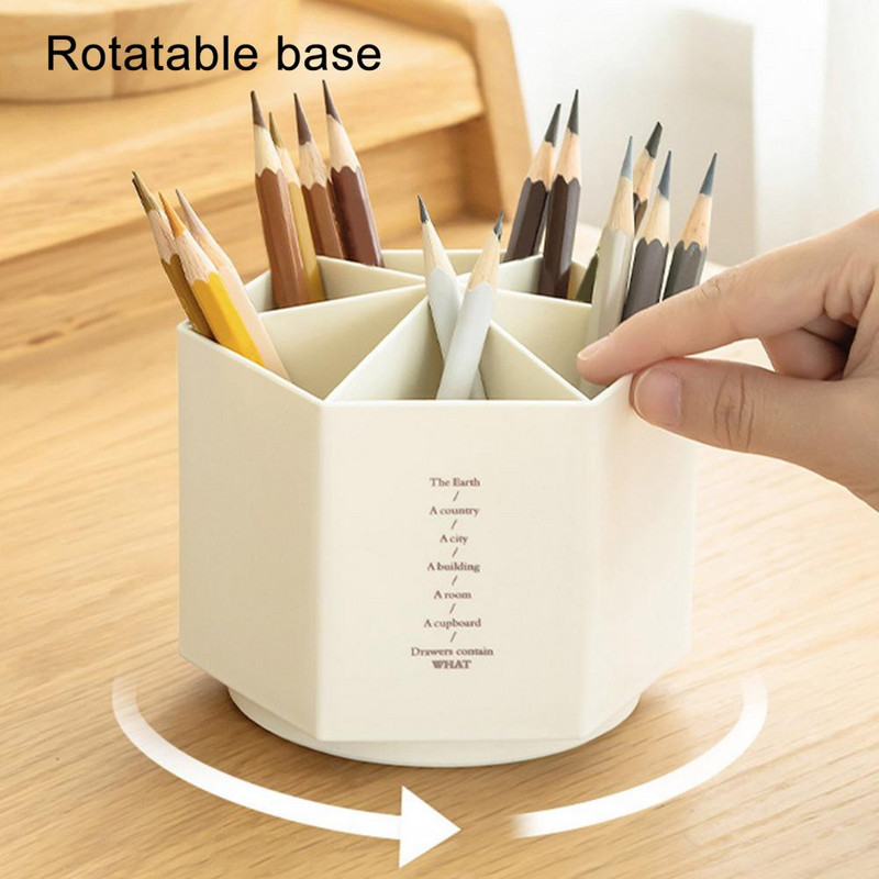 Container pentru pix Oală rezistentă la praf Aplicație largă Capacitate mare Organizator de creioane cu design hexagonal util