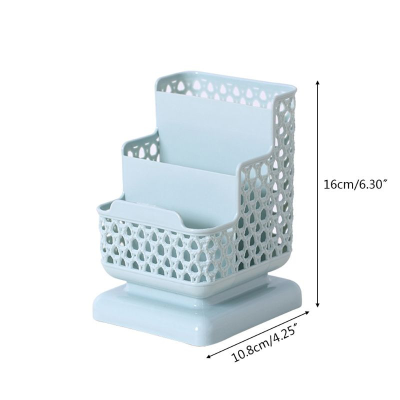 Creative Rattan plastikinis rašiklio pieštukų laikiklis Daugiafunkcis tuščiaviduris stalinis biuro reikmenų kibiras pieštuko konteinerio laikymo dėklas