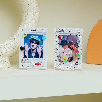 MINKYS 3 ιντσών Kpop Photocards Holder Idol Photo Protective Stand Display Photocards Protective Holder Kawaii Stationery