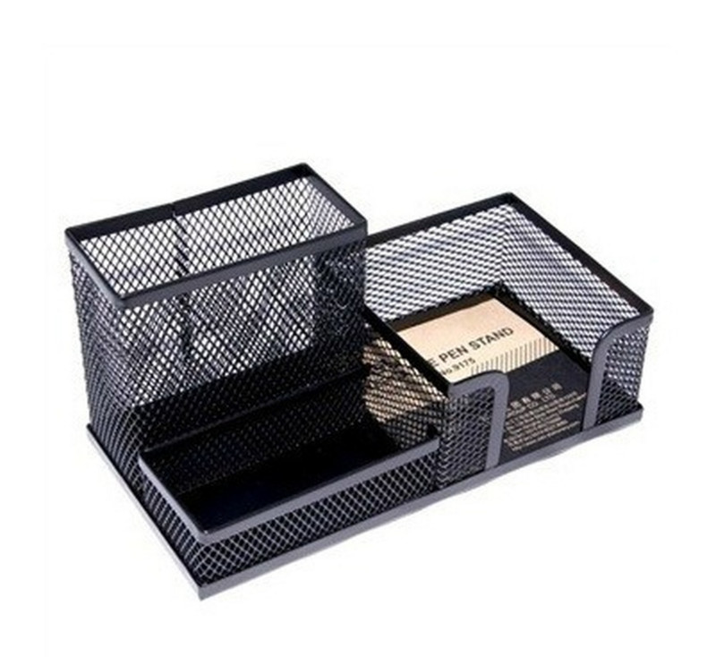 Organizator za stolni pribor Kreativni metalni držač za olovke Stalak za pohranu datoteka za olovke 3 rešetkasta kutija za pohranu Uredski pribor