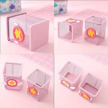 Нов Creative Kawaii Pink Unicorn Cactus Flamingo Square Кутия за съхранение на канцеларски материали Manage Case Pencil Pen Holder Stand Студентски подаръци