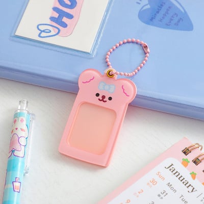 Mini crtani Kpop Photocard Pvc Idol Photo Protector Držač Slatki rukavi Školski pribor Kawaii Ključ Kopča za djevojke Pokloni