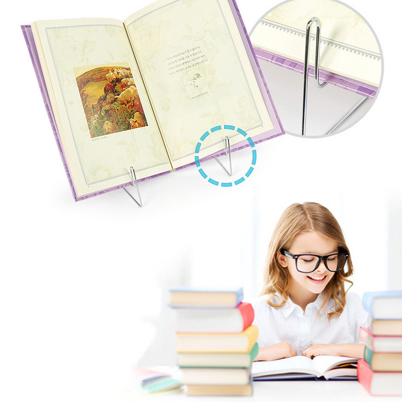 Stalak za knjige od nehrđajućeg čelika, baza za pohranu podesivog kuta, prijenosni, višenamjenski, sklopivi držač za čitanje, bilježnica za studente