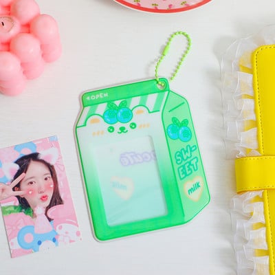 MINKYS New Arrival Kawaii Milk Box Shape Photocards Držač kreditne osobne kartice Držač fotografije Bus Card Zaštitna torbica Pribor