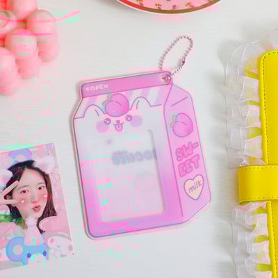 MINKYS New Arrival Kawaii Milk Box Shape Photocards Držač kreditne osobne kartice Držač fotografije Bus Card Zaštitna torbica Pribor