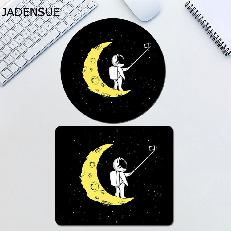 Kawaii podloge za stol Gaming Round Cute Mouse Pad Airman Starry Sky Laptop Mouse Mats Vodootporna računalna tipkovnica Anti-Slip Deskpad