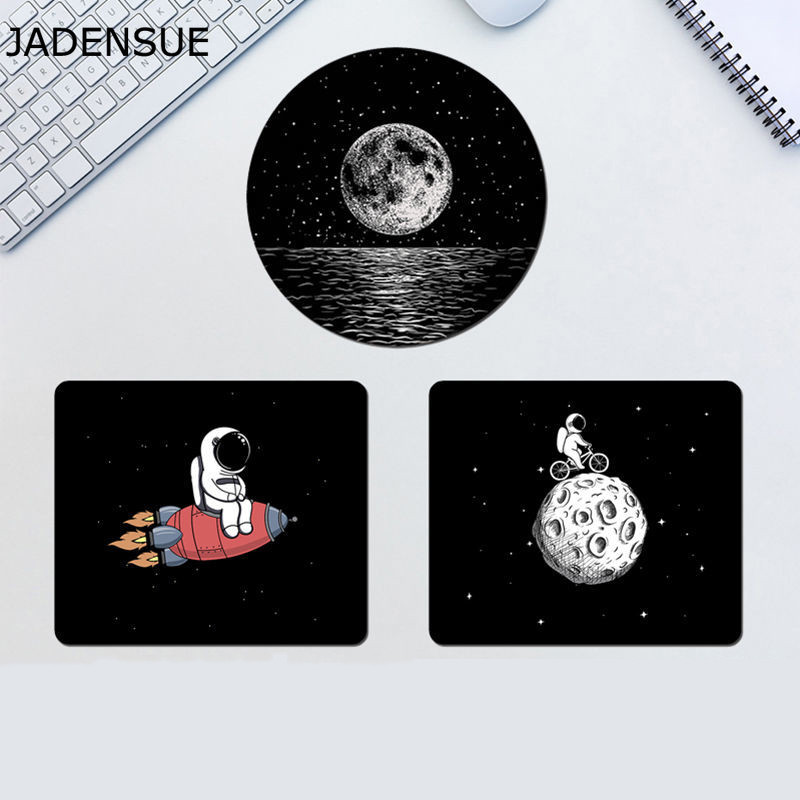 Kawaii podloge za stol Gaming Round Cute Mouse Pad Airman Starry Sky Laptop Mouse Mats Vodootporna računalna tipkovnica Anti-Slip Deskpad