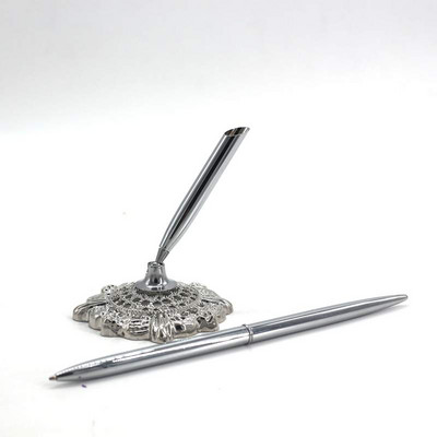 Serviciu de reîncărcare cu metal retro Recepție Fixă pentru pix Bază Publicitate Promovare Bancă Counter Pen Holder