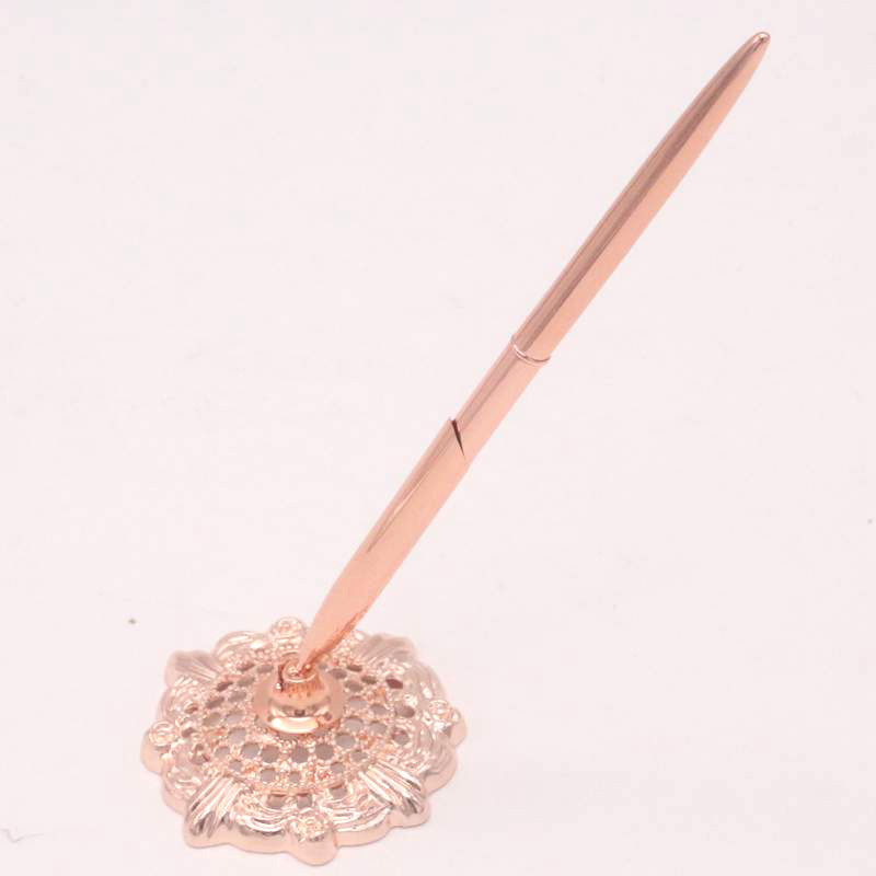 Serviciu de reîncărcare cu metal retro Recepție Fixă pentru pix Bază Publicitate Promovare Bancă Counter Pen Holder