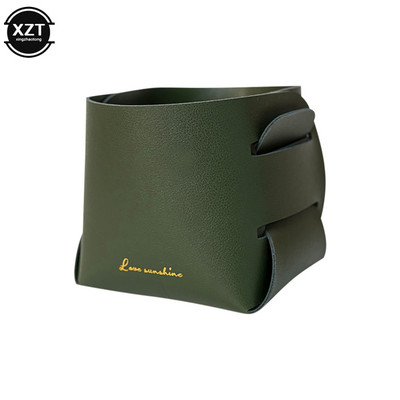 Αρχική Σπίτι Creative Desktop Δερμάτινο Αποθηκευτικό Καλάθι Θήκη στυλό Διάφορα βασικά ακουστικά Κουτί αποθήκευσης Εργαλεία μακιγιάζ Καλάθι οργάνωσης