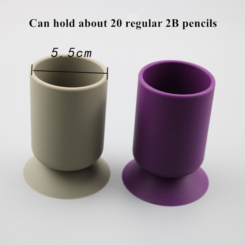 Kreativni silikonski držač za olovke s vakuumskom čašicom Stalak za olovke Lončić za olovke Posuda za četke za šminku Stolni organizator Skladištenje pribora